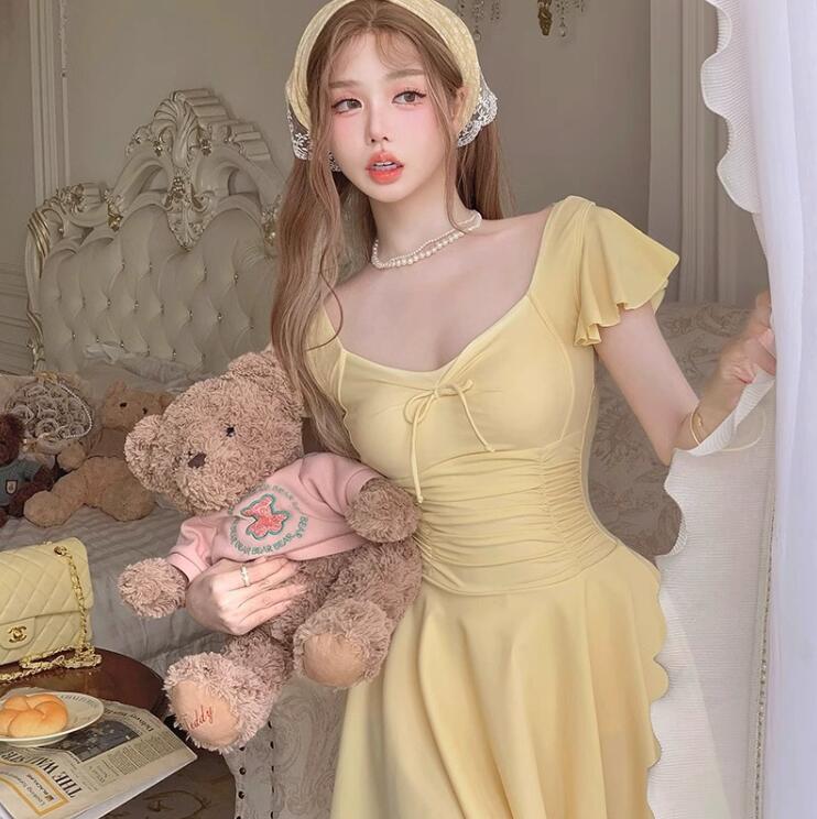 水着 韓国風 女性用水着 オールインワン 美胸 送料無料 パッド付き 日焼け防止 ビキニ 小胸 レディース ミズギ 大きサイズ みずぎ 海水浴 練習用 タンキニ ママ 体型カバー 温泉 背中見せ ミセス 可愛い S M L XL 婦人 着痩せ シンプル 海 20代 30代 40代