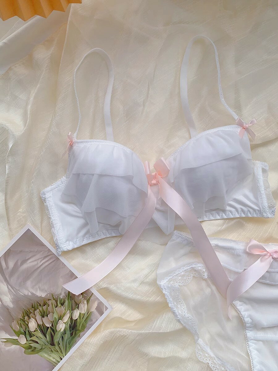 ショーツセット セットアップ bra set 谷間ブラ ショーツ ワイヤーなし ブラセット 送料無料 勝負下着 ブラジャー ブラ 上下セット ブラ&ショーツ セット セクシー 薄手 レースブラセット 2点セット 小胸 ランジェリー 超盛りブラ 学生 可愛い 少女 通気性 女性 デート 軽い