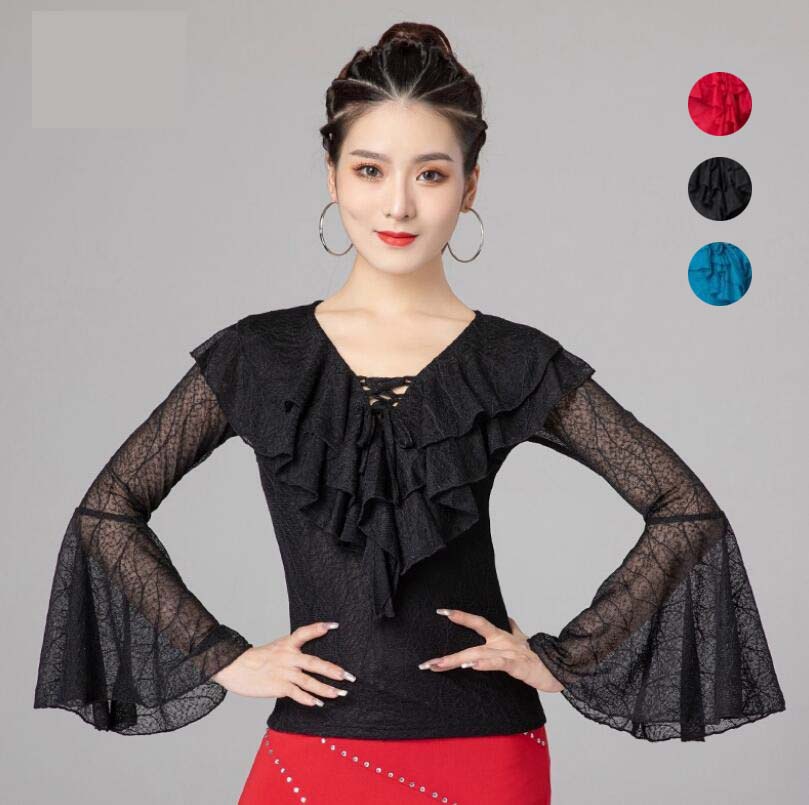 ダンス服 バレエ用品 ダンスウエア 上着 レオタード 練習着 袖あり ジャズ 新体操 バレエダンス コンク..