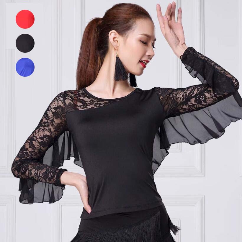 ダンスウエア ダンス服 社交ダンス バレエ衣装 上着 レオタード 練習着 袖あり ジャズ 新体操 バレエダ..