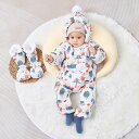 オールインワン 防寒服 キッズ 可愛い 子供服 キッズ服 雪遊び 子供 厚手 こども用 暖かい 女の子 連体服 kids 赤ちゃん 送料無料 キッズコート ジャ...