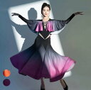 社交ダンス衣装 スレンダー ダンスウェア ゴージャス 演出服 モダン衣装 競技用のドレス ロング丈ワンピース フラメンコ 社交ダンスドレス 大きい裾 ワルツ 社...