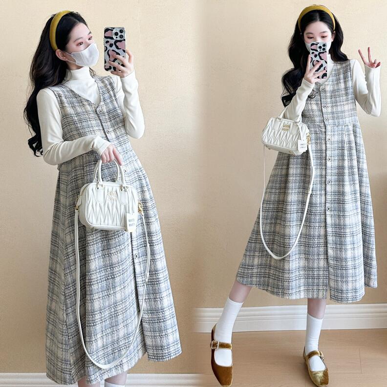 マタニティワンピース おしゃれ セットアップ 送料無料 マタニティ 2点セット マタニティ 妊婦 妊婦服 レディース マタニティウェア 授乳 授乳服 長袖 妊娠 ニット服 あったか 大人 秋冬 フォーマル 入学式 入園式 卒園式 セレモニー ロング きれいめ 可愛い M L XL XXL