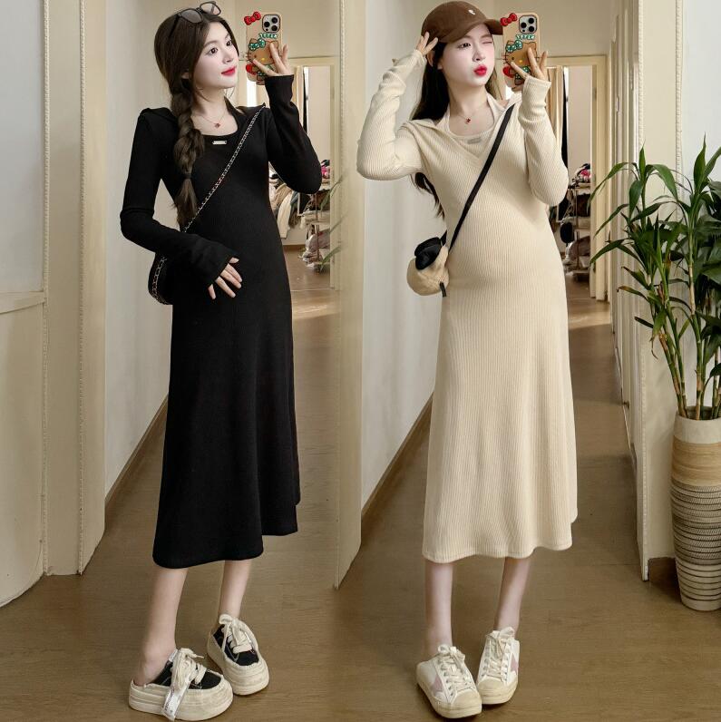 秋冬 ニットワンピ 送料無料 マタニティ ワンピ マタニティ 妊婦 妊婦服 レディース マタニティウェア 授乳 授乳服 長袖 妊娠 ニット服 マタニティワンピース あったか 大人 フォーマル 入学式 入園式 卒園式 セレモニー ロング きれいめ おしゃれ 可愛い M-2XL