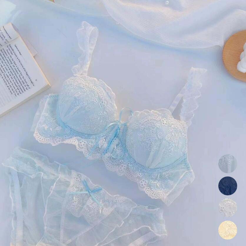 勝負下着 ブラセット 超盛りブラ セクシー ショーツ 送料無料 ブラ&ショーツ セット bra set 上下セット ワイヤーなし セットアップ 可愛い ランジェリー レースブラセット 薄手 ブラジャー 谷間ブラ 小胸 2点セット ブラ 少女 ショーツセット 学生 通気性 女性 デート 軽い