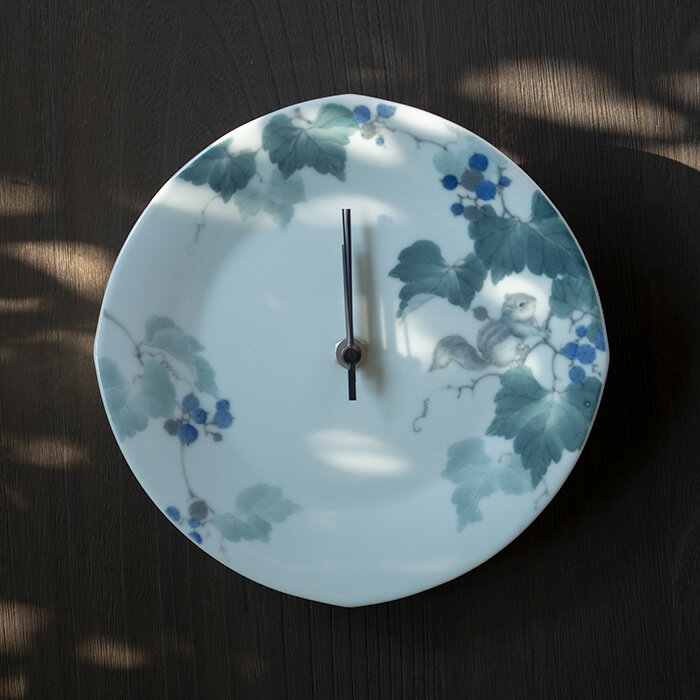 インテリア | 染付時計「野」(AH-244) 作家「本多亜弥」