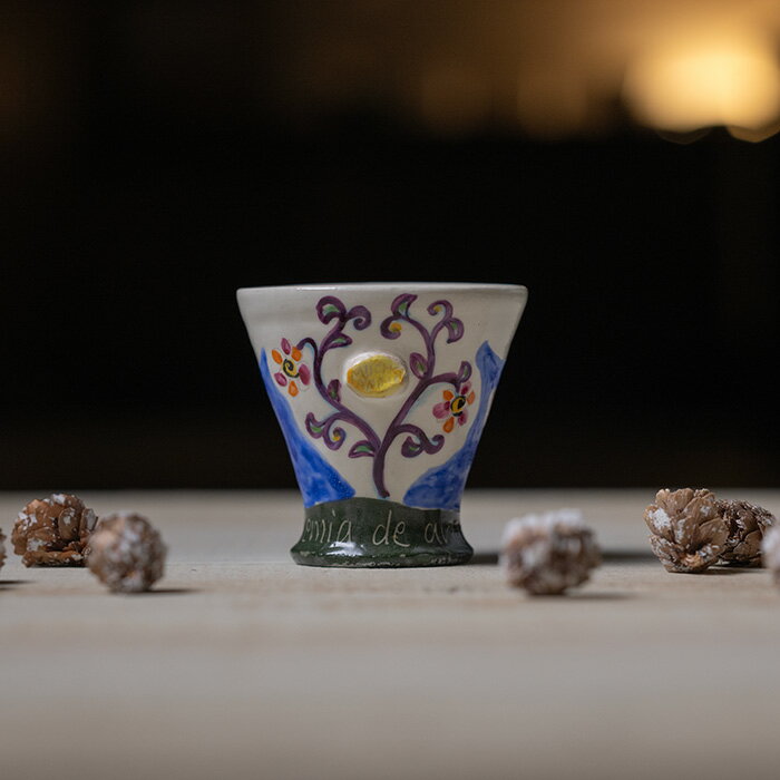 Rakuten - 酒器 | 花の酒器ブルーカップ (BY-463)　作家「吉岡萬理」
