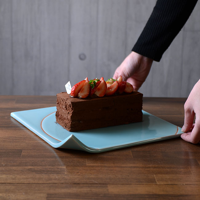 樂天商城 - 送料無料 ｜和食器　大皿　青白磁Square Plate　作家「市川博一」