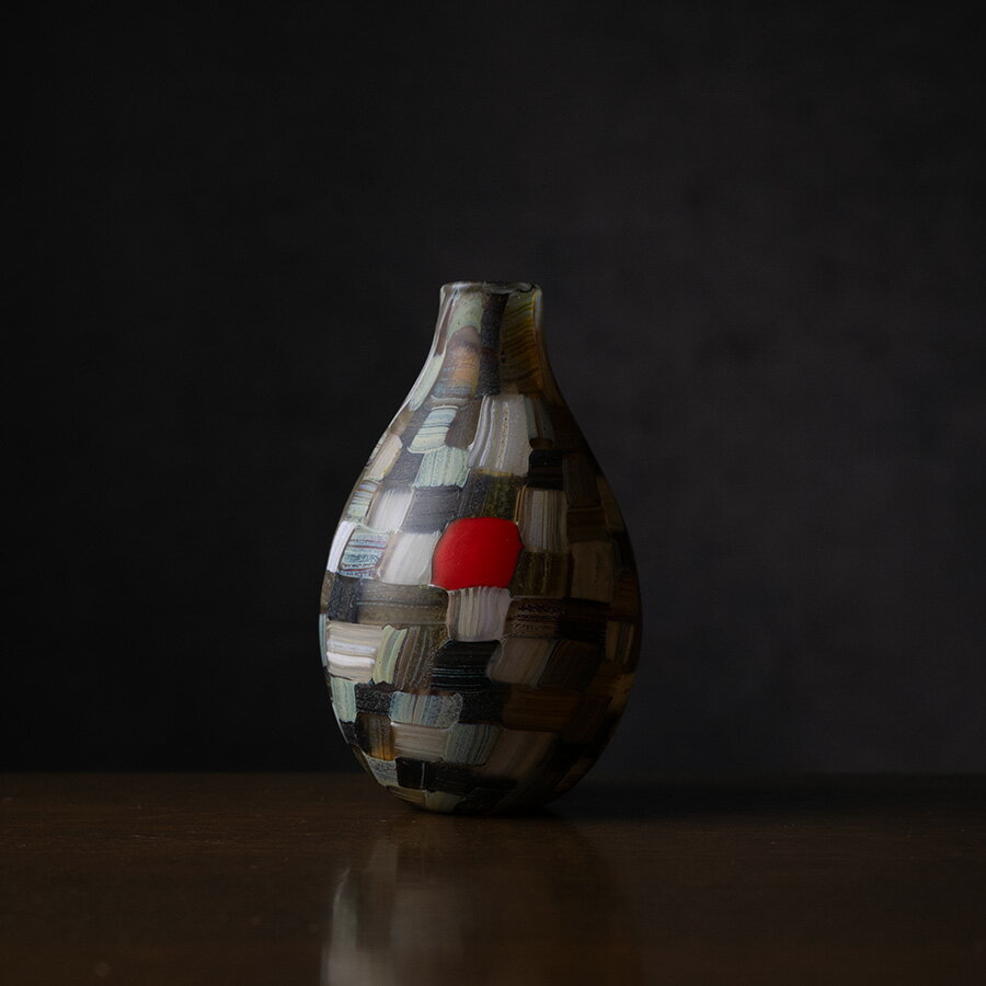 ガラス | 一輪挿し「赤い窓」（KOK-445）　作家「岸本耕平」