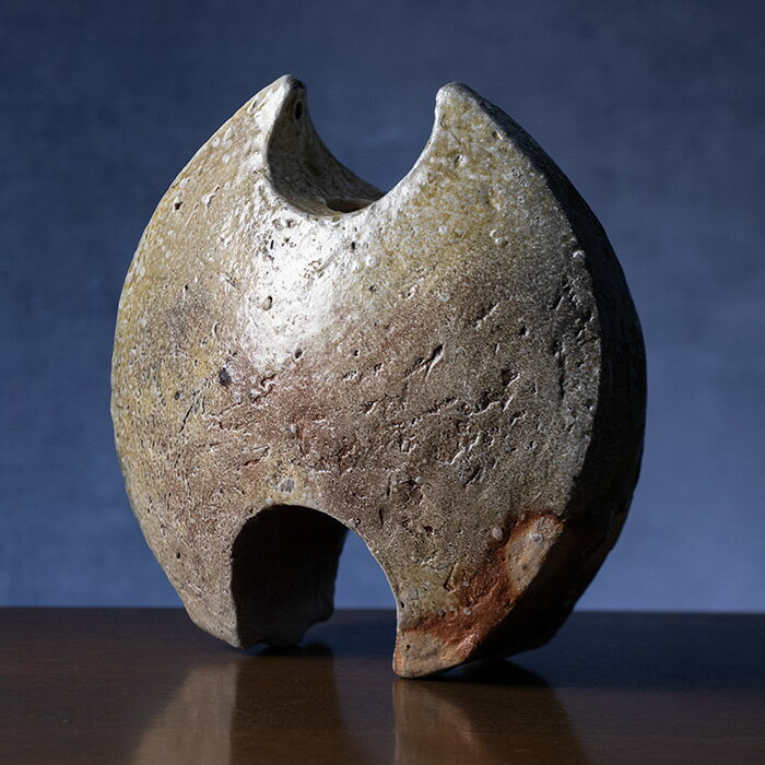 共箱付 | 伊賀まどか花器「大」（MA-374) 　作家「新学」