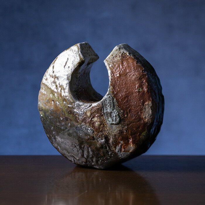 共箱付 | 伊賀まどか花器「小」（MA-376) 　作家「新学」