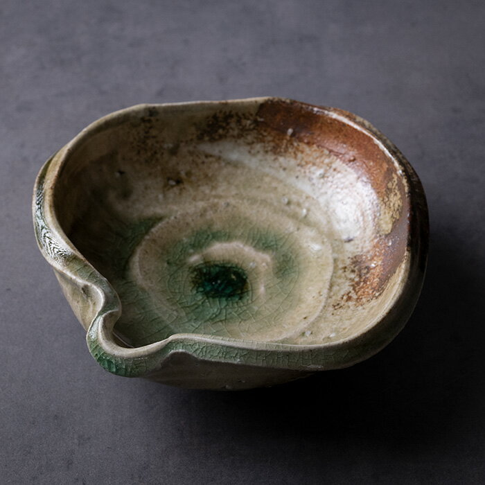 樂天商城 - 和食器　伊賀灰釉片口鉢　作家「新学」