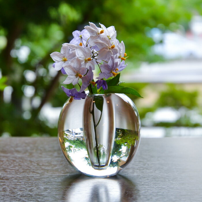 ガラス花器　Glass Art Vase(丸）　 作家「原光弘」のサムネイル