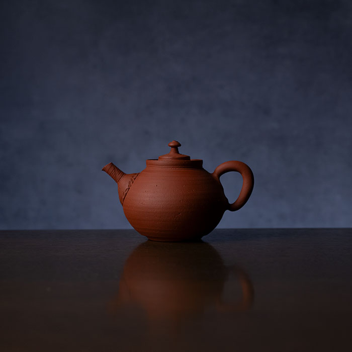 茶器 |【共箱付】朱泥後手急須　(SOY-573)　作家「山田想」