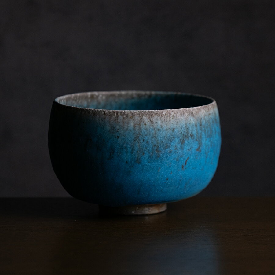 抹茶茶碗 |【共箱付】青茶碗　(SOY-628)　作家「山田想」