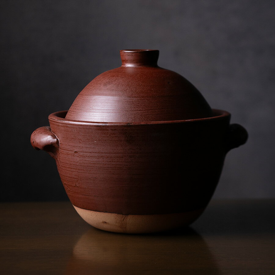 和食器｜3合炊き土鍋‐茶- (SS-135)　作家「佐々木好正」