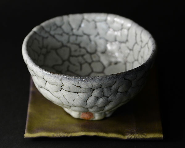 和食器・蓬莱茶碗 銘「石だたみ」(木箱付) 作家・人間国宝「清水卯一」