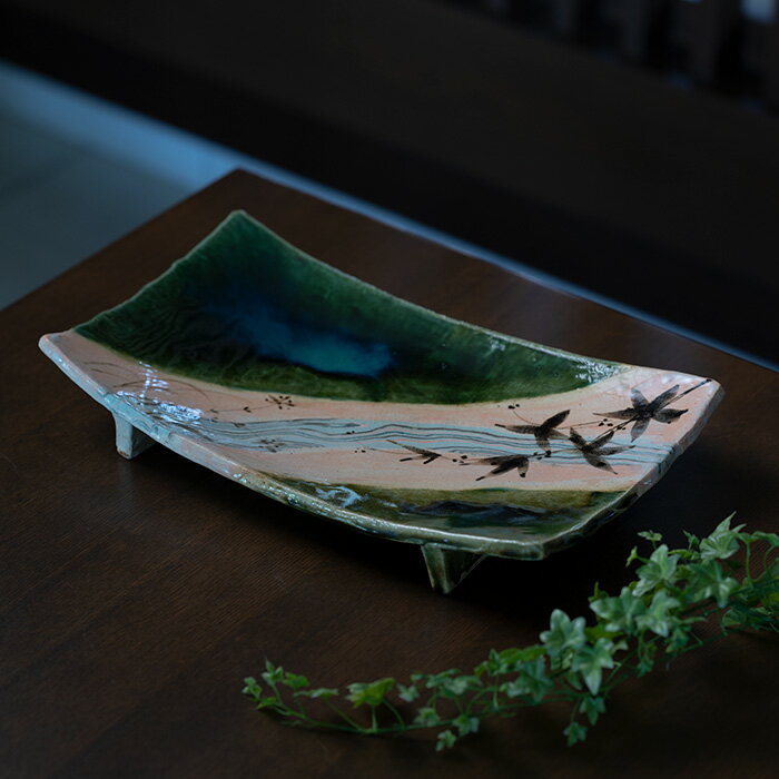 京織部練込まな板皿作家「瀬津義雄」