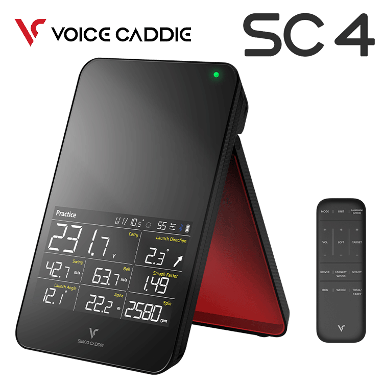 楽天遊遊スポーツ 楽天市場店ボイスキャディ SC4 弾道測定器 ゴルフシミュレーター Voice Caddie スイング 測定器 ポータブル 練習 データ 分析 Swing Caddie 4