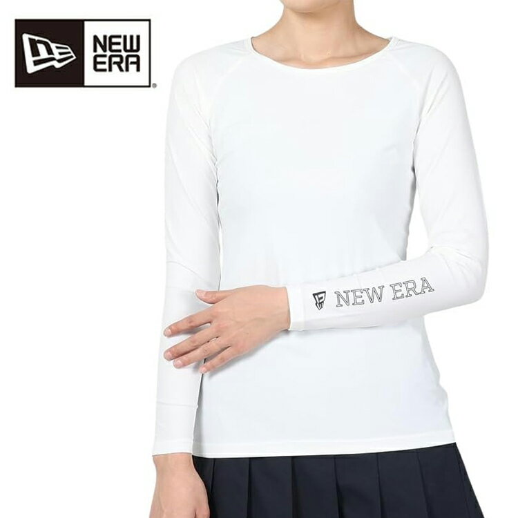 NEW ERA ニューエラ レディース 長袖 Uネック アンダーシャツ GFW LS UNDER TEE 14109002 ホワイト インナーシャツ トップス 吸汗速乾 アンダーウェア 女性 Womens