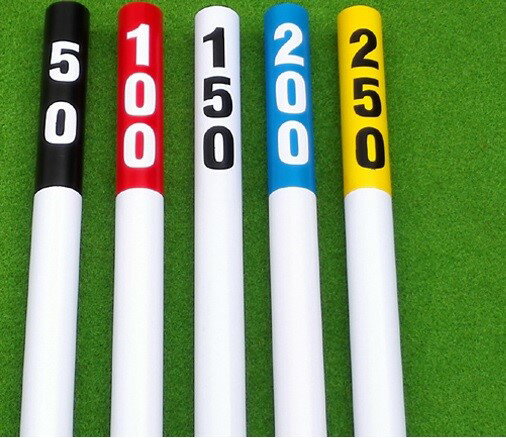 1セット5本入り ゴルフ用品　ゴルフ戸外用品　ゴルフ距離マーキングスティック　 スチールピン付き　ゴルフ練習