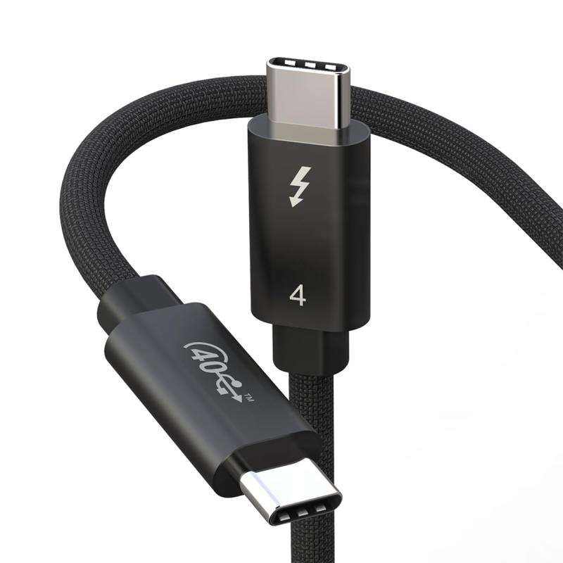 Thunderbolt 4 ケーブル ブラック 240W急速充電 8K対応 40 Gbps データ転送 Type-C &Type-C ケーブル USB-C & USB-C MacBook/iPad/Mac mini/iphone15/ip