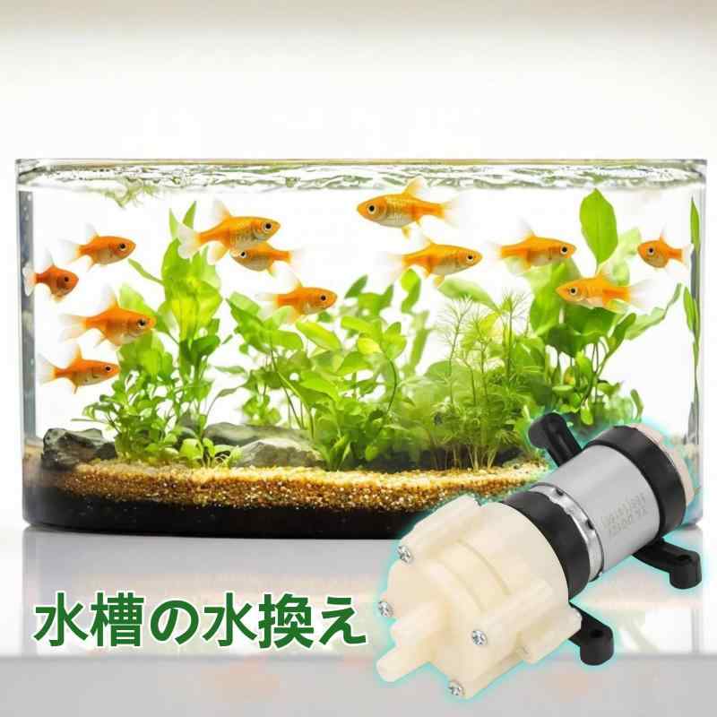 ダイヤフラムポンプ 自吸式 1.5-2L/min DC12V 小型 静音 軽量 R385