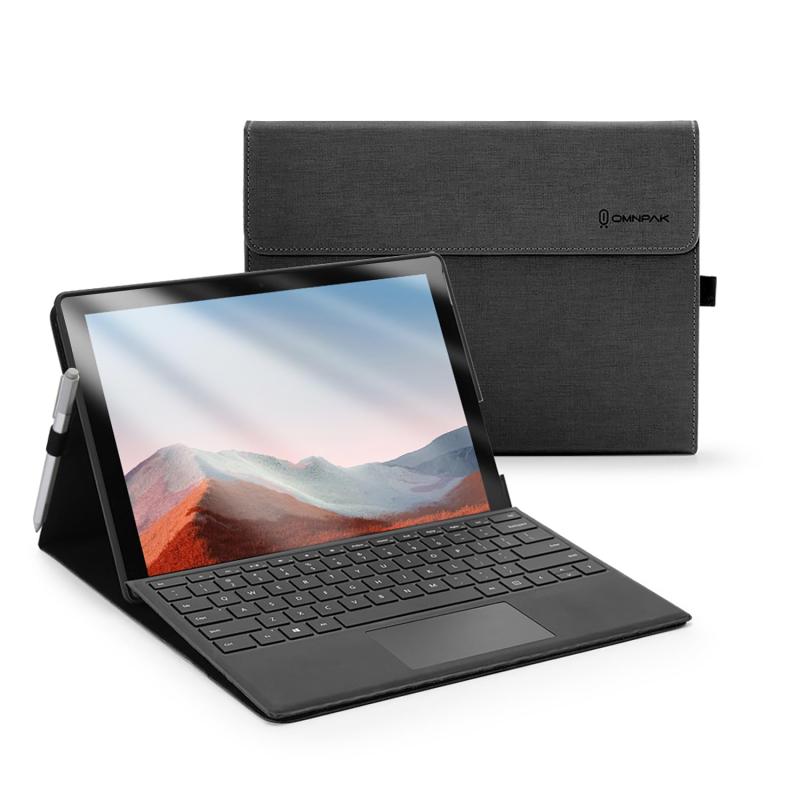 Omnpak Microsoft Surface Pro 7+/ Pro 7 / Surface Pro 6 / Surface Pro 5 2017 / Surface Pro 4 に対応ケース 表面内蔵保護カバー 多視角 スタンド 軽量 薄型 ペンホ