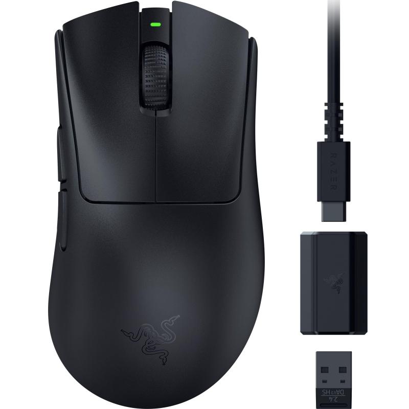 Razer レイザー DeathAdder V3 HyperSpeed ワイヤレス ゲーミングマウス 超軽量 55g 小型 コンパクトな形状でありながら自然なグリップを提供 つかみ持ち/つまみ持ちに対応 高速かつ正確なマウス操