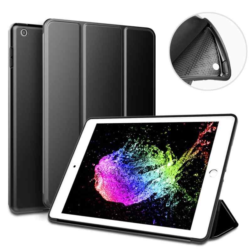 iPad 9.7 インチ 2017/2018 ケース 超軽量 柔らかいシリコン PU材質カバー 3段階折り畳み可 スタンド マグネット付き 自動スリープ機能 A1822 A1823 A1893 A1954 iPad 第5世代/ 第6世代 に対応