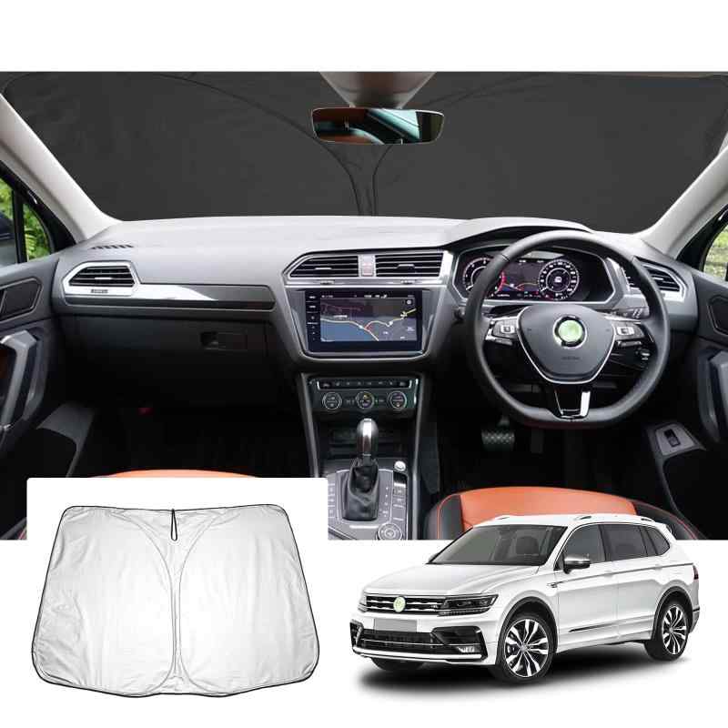 【GAFAT】フォルクスワーゲン 専用 車用サンシェード フロントガラス用 UVカット 折り畳み 遮光 断熱 紫外線カット 日よけ 収納袋付 車中泊 軽量 取付簡単 インテリア 防犯対策