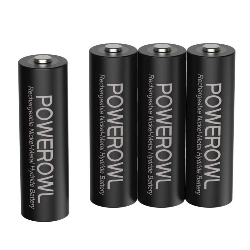 POWEROWL 単3形充電式電池、2800mAh 大容量電池 1.2V ニッケル水素電池