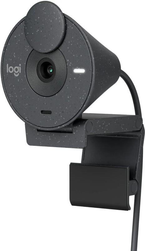 Logitech - Brio 300 1920x1080p USB-C ウェブカメラ プライバシーシャッター付き 自動光補正 - グラファイト (リニューアル)