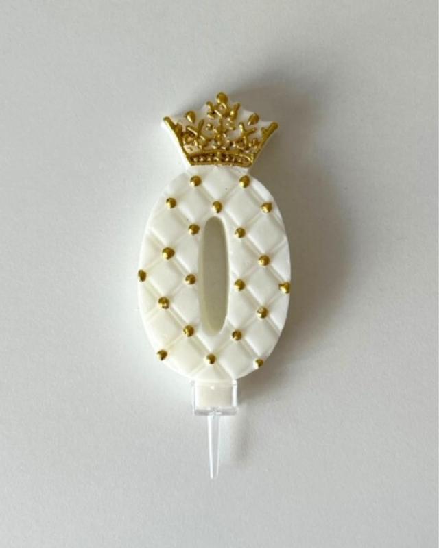 yacanova バースデーキャンドル 数字 ろうそく おしゃれ クラウン 誕生日 記念日 (ホワイト)