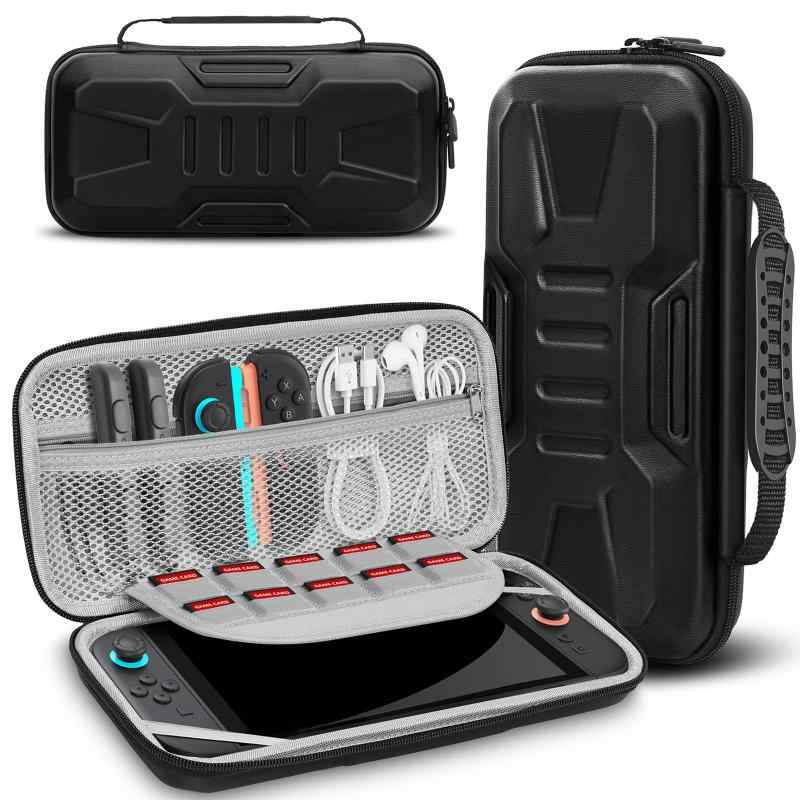 楽天ゆうゆうマーケットJoyHood Switch2対応ケース、収納バッグ専用スイッチ2、保護ケース 10ゲームカードスロット防塵 耐衝撃 全面保護 大容量 持ち運びに便利