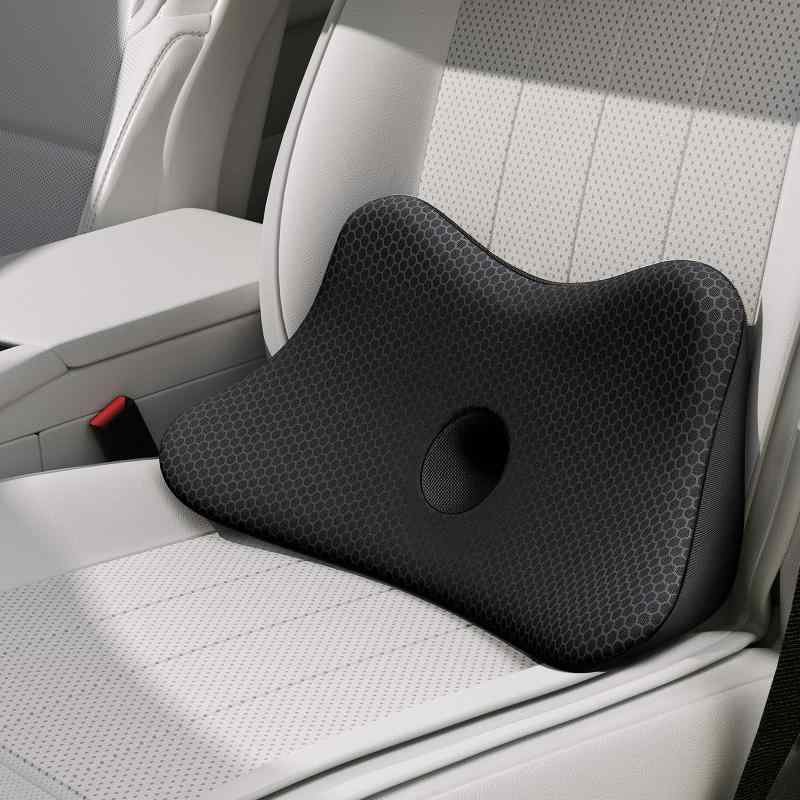 Benazcap バックサポートクッション 人間工学的ランバーサポートクッション 背中サポートと疲労緩和の..