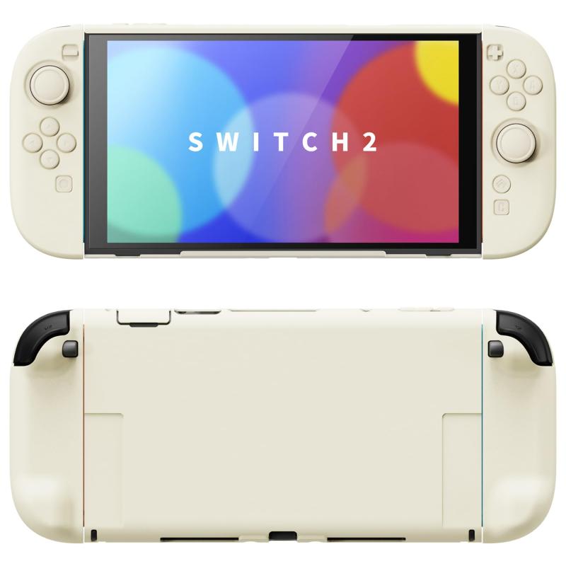 PlayVital Nintendo Switch 2（2025）対応ハードカバー 保護ケース 付けたままドックに対応 折りたたみ式スタンド＆親指グリップ付き