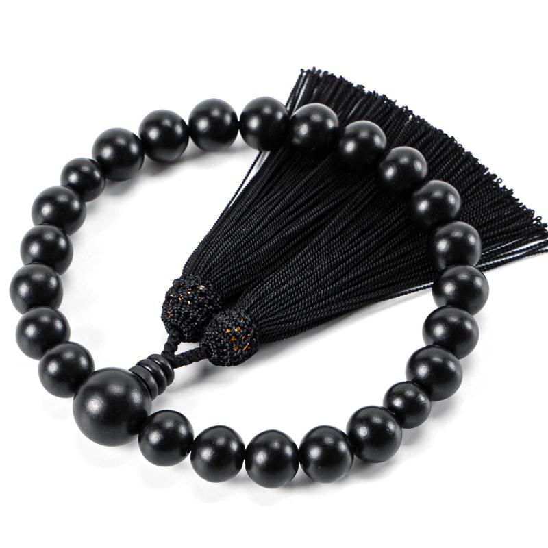 福正堂 数珠 【葬祭プロの監修 京都伝統工芸品】 念珠 男性用 葬儀 葬式 冠婚葬祭マナーBOOK付