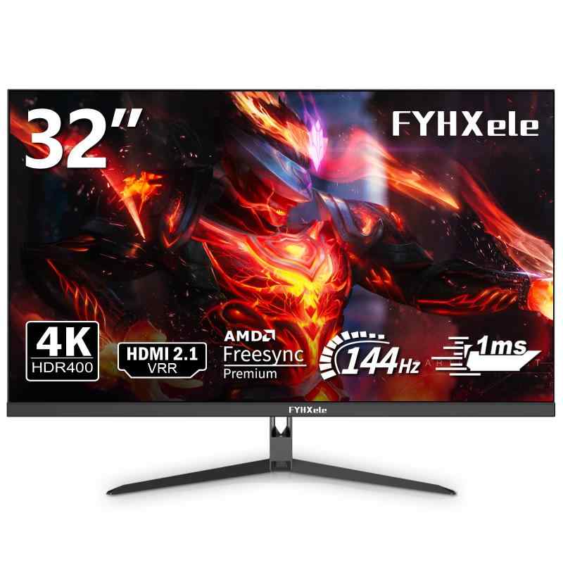FYHXele モニター 23.8インチ 1080P 180Hz ゲーミングモニター FHD 非光沢 IPS 1ms応答 99%sRGB 16:9画面比 VESA対応 狭額縁 角度調整 内蔵スピーカー ディスプレイ サポート144hz/165hz/180