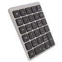 Bluetooth テンキー、USB 充電式有線テンキー 28 キー付き外部テンキー キーボード、財務会計数字キーボード