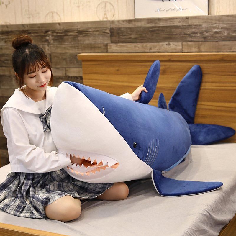 ぬいぐるみ 鮫 サメ BIG さめ 海洋動物 鮫抱き枕 クッション 個性的 インテリア 癒しグッズ 添い寝 お誕生日 クリスマス 子供 ギフトお祝い プレゼント 贈り物のサムネイル
