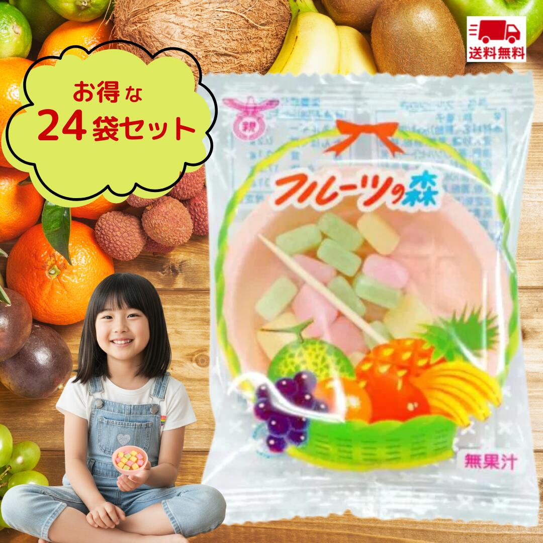 【共親製菓】フルーツの森(24個入) 駄菓子 通販 おやつ 子供会 景品 お祭り くじ引き 縁日 駄菓子 菓子 子供 ピクニック 遠足