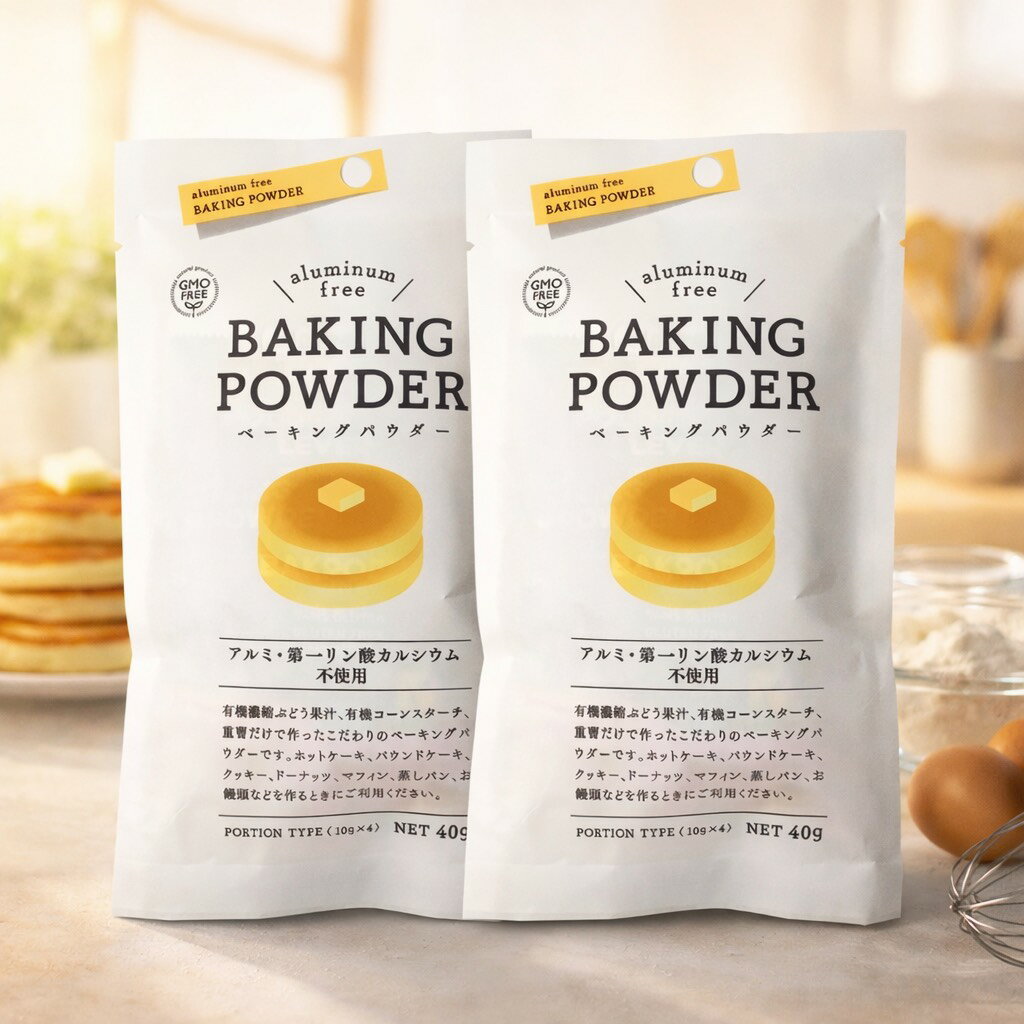 風と光 ベーキングパウダー 40g(10g×4)×2個 有機ベーキングパウダー