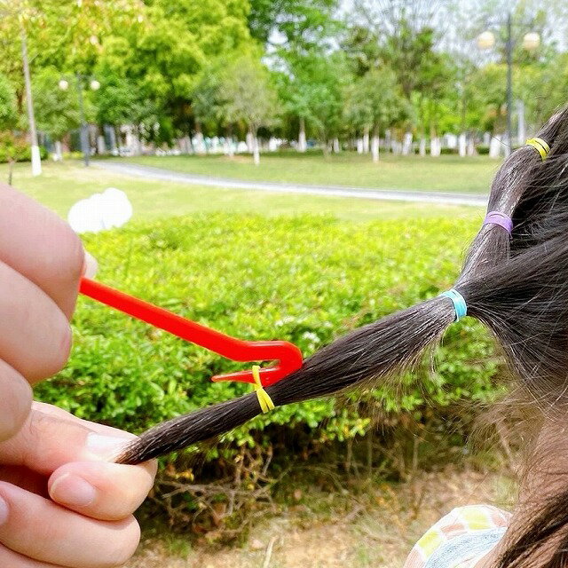 ヘアゴムカッター シリコン ヘアゴム 痛くない ヘアバンドリムーバー カット 輪ゴムカッター キッズ 子供 こども 女の子 ヘアアクセ ハサミ 使い捨て カラフル カラー 前髪 ヘアアクセサリー ヘアバンド ヘアアレンジスティック ヘアバンドリムーバーツール カッター 2