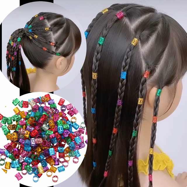 ヘアリング ヘアクリップ ミニ 丸 ダンス キッズ ダンス衣装 ヘア アレンジ ヘアアレンジ ヘア スタイル 小さい 大量 セット 三つ編み ドレッド ブレイズ コーンロウ 留め具 ビーズ ブレイズビーズ キッズ セット 女の子 おしゃれ かわいい パーツ カラフル 髪留め 髪飾り