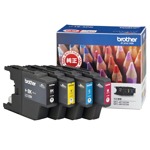 インクカートリッジ お徳用 4色 1箱(4個:各色1個) LC12-4PK ブラザー