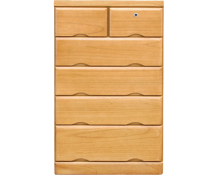 チェスト　ミリオン　5段　幅59.3cm ナチュラル CH-M60-5NA オフィス・ラボ