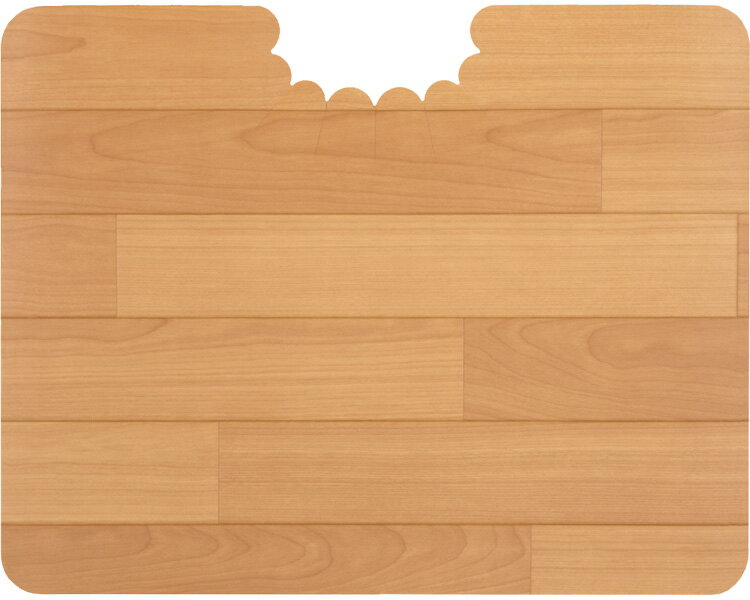 吸着拭けるフロアトイレマット　ウッド　ショート KV-15 サンコー