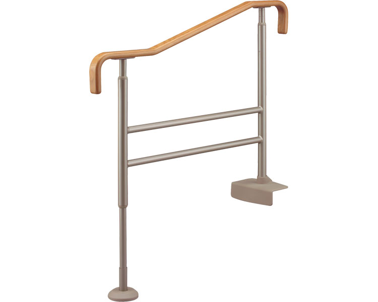 安寿　上がりかまち用手すり　SM-950L　L型 ブラウン 531-062 アロン化成