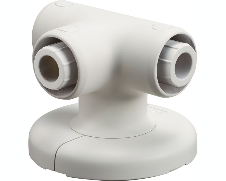 040-7313 32ソフトアクアレール　三方ブラケット ホワイト SAQ-03W マツ六